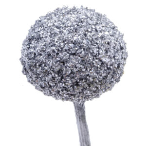 Silver Glitter Craspedia